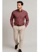 Thomas Jeans bordó mintás Slim Fit ing