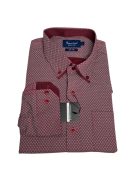 Thomas Jeans bordó mintás Slim Fit ing