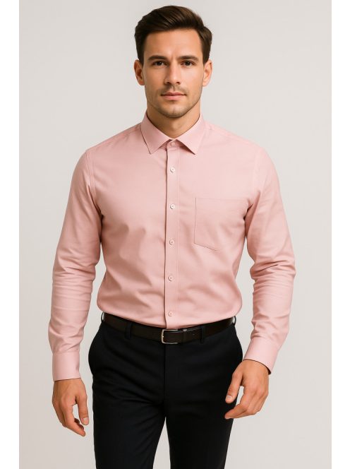 Pánska košeľa Thomas Jeans slim fit v pudrovo ružovej farbe