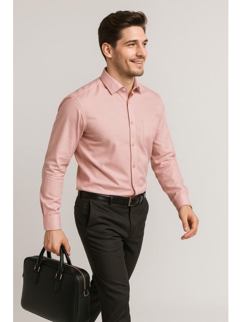 Pánska košeľa Thomas Jeans slim fit v pudrovo ružovej farbe