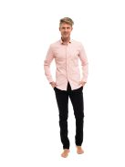 Pánska košeľa Thomas Jeans slim fit v pudrovo ružovej farbe