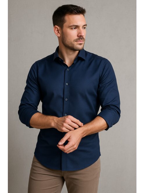 Pánska košeľa Thomas Jeans slim fit, tmavomodrá
