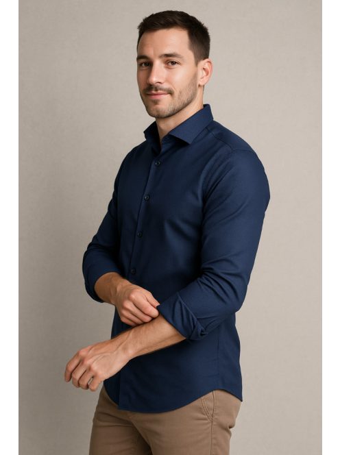 Thomas Jeans férfi slim fit ing, sötétkék