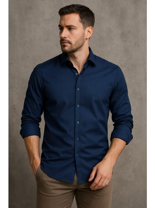 Pánska košeľa Thomas Jeans slim fit, tmavomodrá