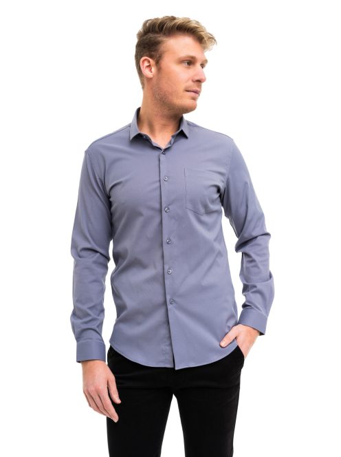 Pánska košeľa Thomas Jeans slim fit, tmavošedá