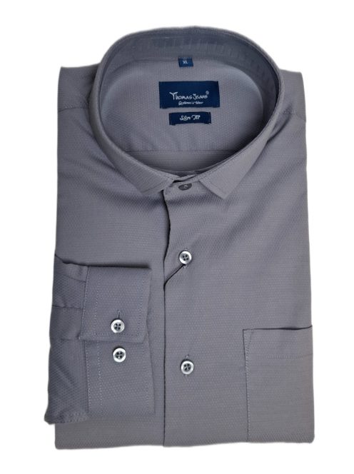 Pánska košeľa Thomas Jeans slim fit, tmavošedá