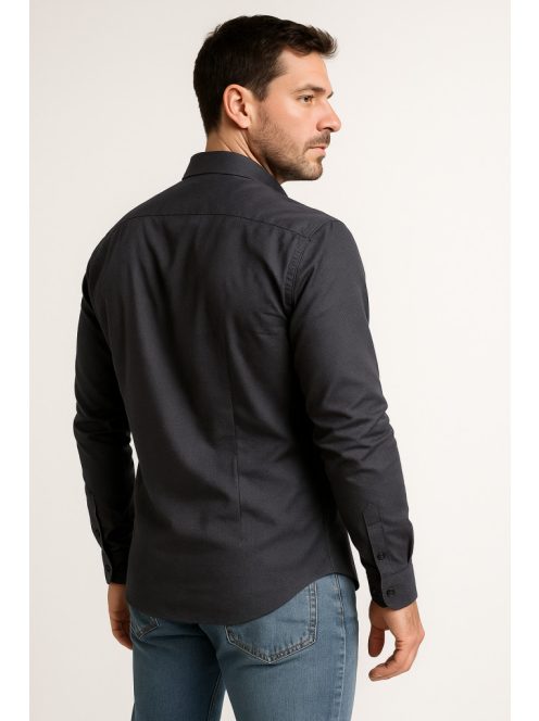 Thomas Jeans hosszú ujjú ing slim fit fekete