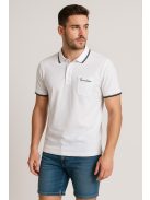 Thomas Jeans férfi fehér galléros zsebes póló fehér