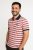 Thomas Jeans piros-fehér csíkos galléros póló