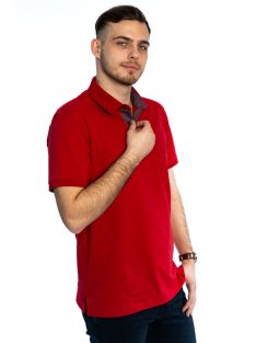 Thomas Jeans galléros póló piros zsebbel