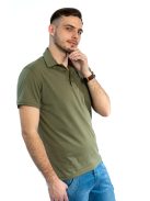 Tričko s golierom Thomas Jeans so zelenou vreckou