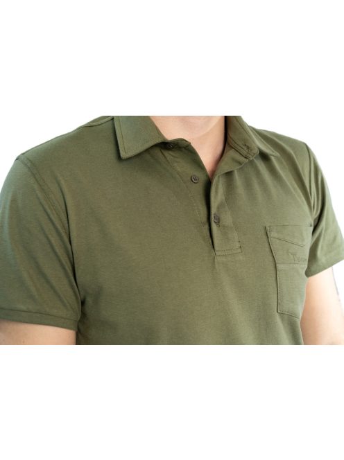 Thomas Jeans galléros póló zöld zsebbel