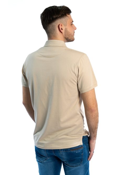 Thomas Jeans galléros póló bézs zsebbel