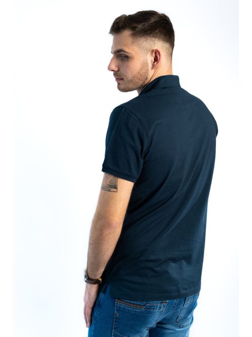 Polo tričko Thomas Jeans s golierom, tmavomodré s vreckom