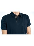 Polo tričko Thomas Jeans s golierom, tmavomodré s vreckom