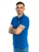 Modré piké tričko s golierom Thomas Jeans