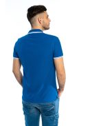 Modré piké tričko s golierom Thomas Jeans