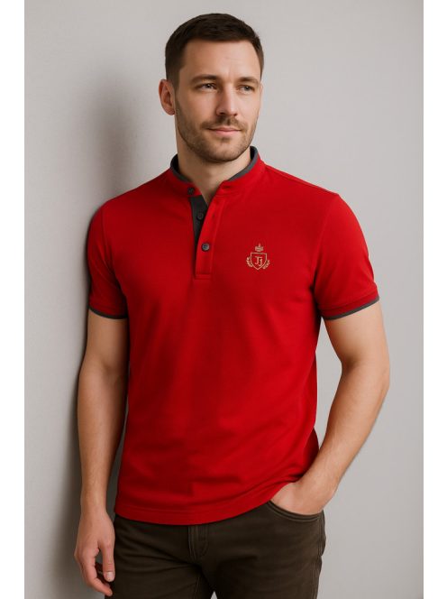 Thomas Jeans álló nyakú piros póló