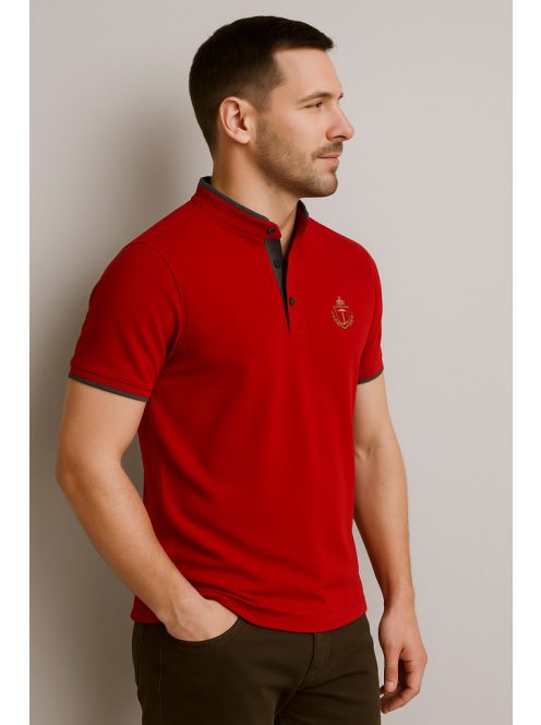 Červené tričko s golierom Thomas Jeans