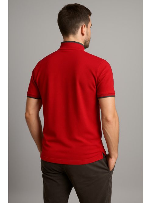 Thomas Jeans álló nyakú piros póló