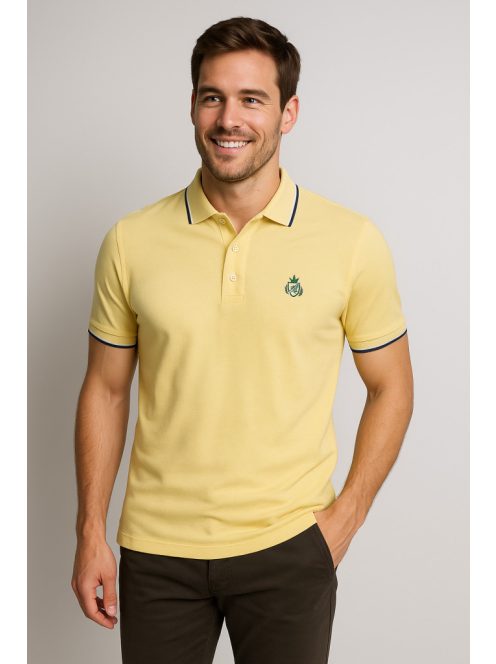 Thomas Jeans piké galléros póló halványsárga