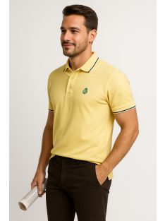 Tričko Thomas Jeans s piké golierom, bledožlté