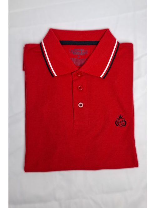 Thomas Jeans piké piros galléros póló