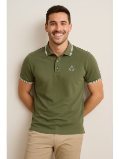 Thomas Jeans piké galléros póló katonazöld