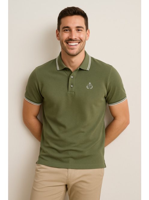 Thomas Jeans piké galléros póló katonazöld