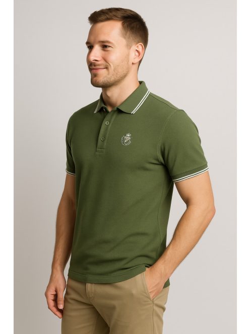 Thomas Jeans piké galléros póló katonazöld