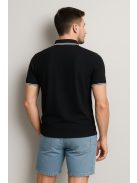 Piké tričko s golierom Thomas Jeans, čierne