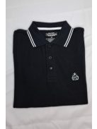 Piké tričko s golierom Thomas Jeans, čierne