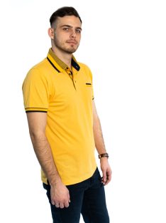Pánske tričko s golierom Thomas Jeans v horčicovo žltej farbe