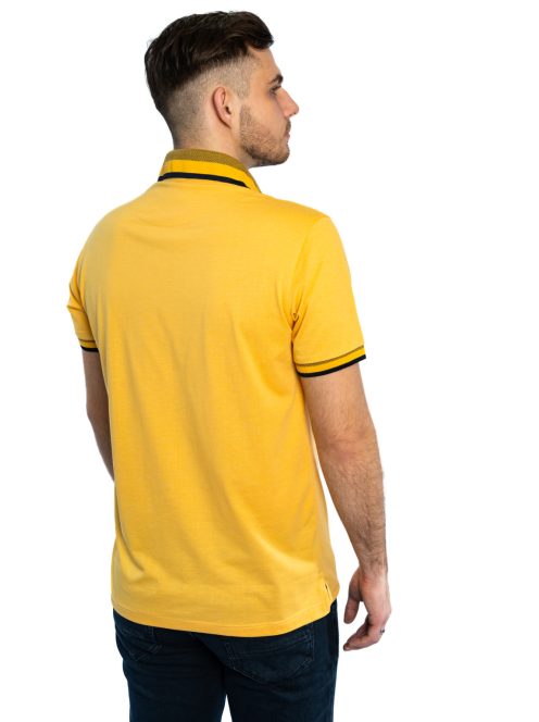 Pánske tričko s golierom Thomas Jeans v horčicovo žltej farbe