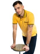 Thomas Jeans galléros póló mustársárga