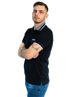 Thomas Jeans elegáns galléros póló éjkék