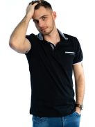 Elegantné tričko s golierom Thomas Jeans v tmavomodrej farbe