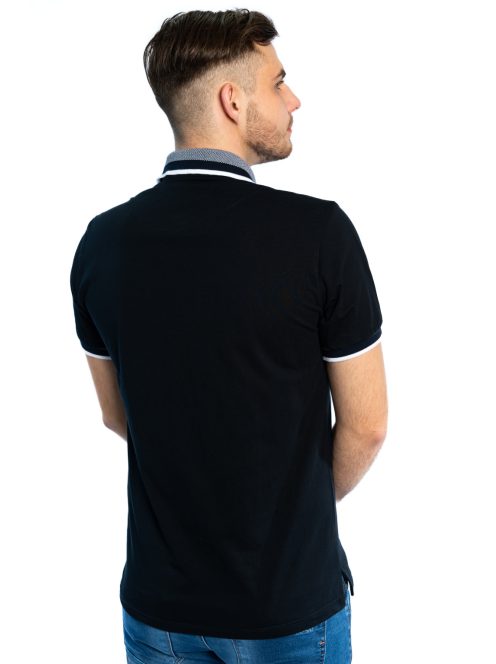 Elegantné tričko s golierom Thomas Jeans v tmavomodrej farbe
