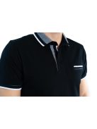 Elegantné tričko s golierom Thomas Jeans v tmavomodrej farbe