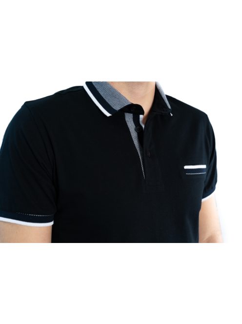 Thomas Jeans elegáns galléros póló éjkék