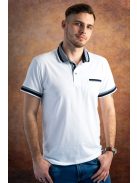 Thomas Jeans elegáns galléros póló fehér