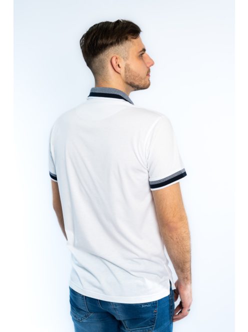 Elegantné biele tričko s golierom Thomas Jeans