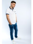 Thomas Jeans elegáns galléros póló fehér