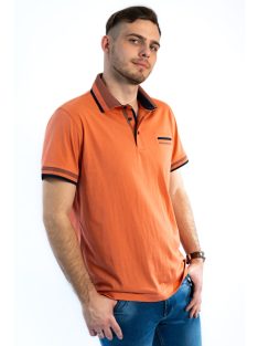 Elegantné tričko s golierom Thomas Jeans v tehlovej farbe