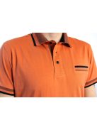 Elegantné tričko s golierom Thomas Jeans v tehlovej farbe