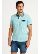Thomas Jeans elegantné tričko s golierom, svetlo modré