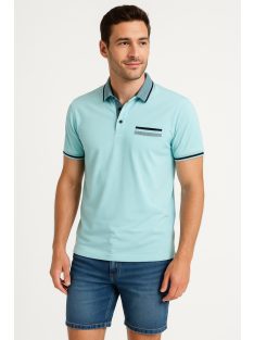 Thomas Jeans elegantné tričko s golierom, svetlo modré