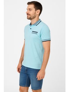 Thomas Jeans elegantné tričko s golierom, svetlo modré