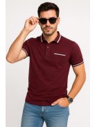 Thomas Jeans férfi galléros póló bordó