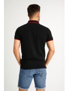Thomas Jeans fekete elegáns galléros póló